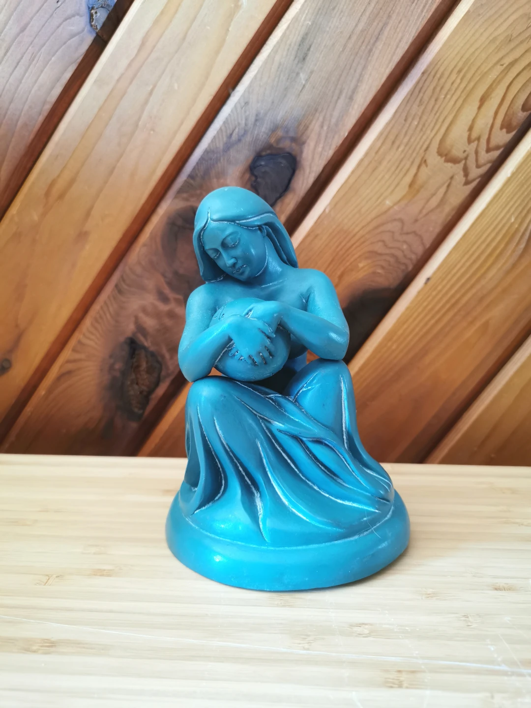 SASO 2002 Gaia Inspired Woman Holding Earth Orb Sculpture