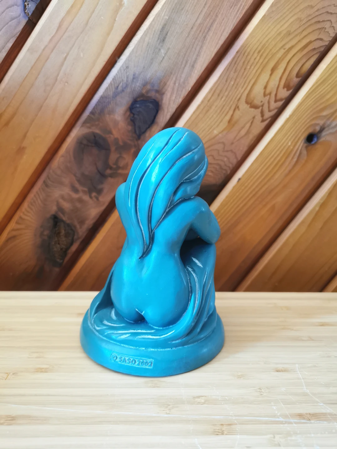SASO 2002 Gaia Inspired Woman Holding Earth Orb Sculpture - photo 3