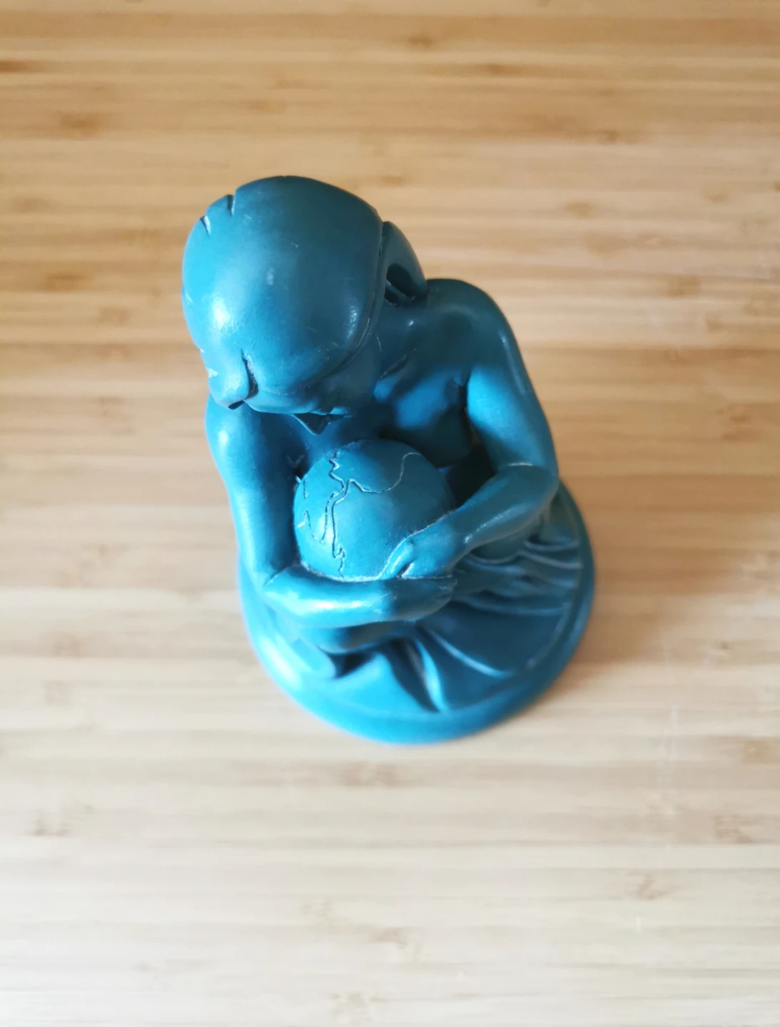 SASO 2002 Gaia Inspired Woman Holding Earth Orb Sculpture - photo 4