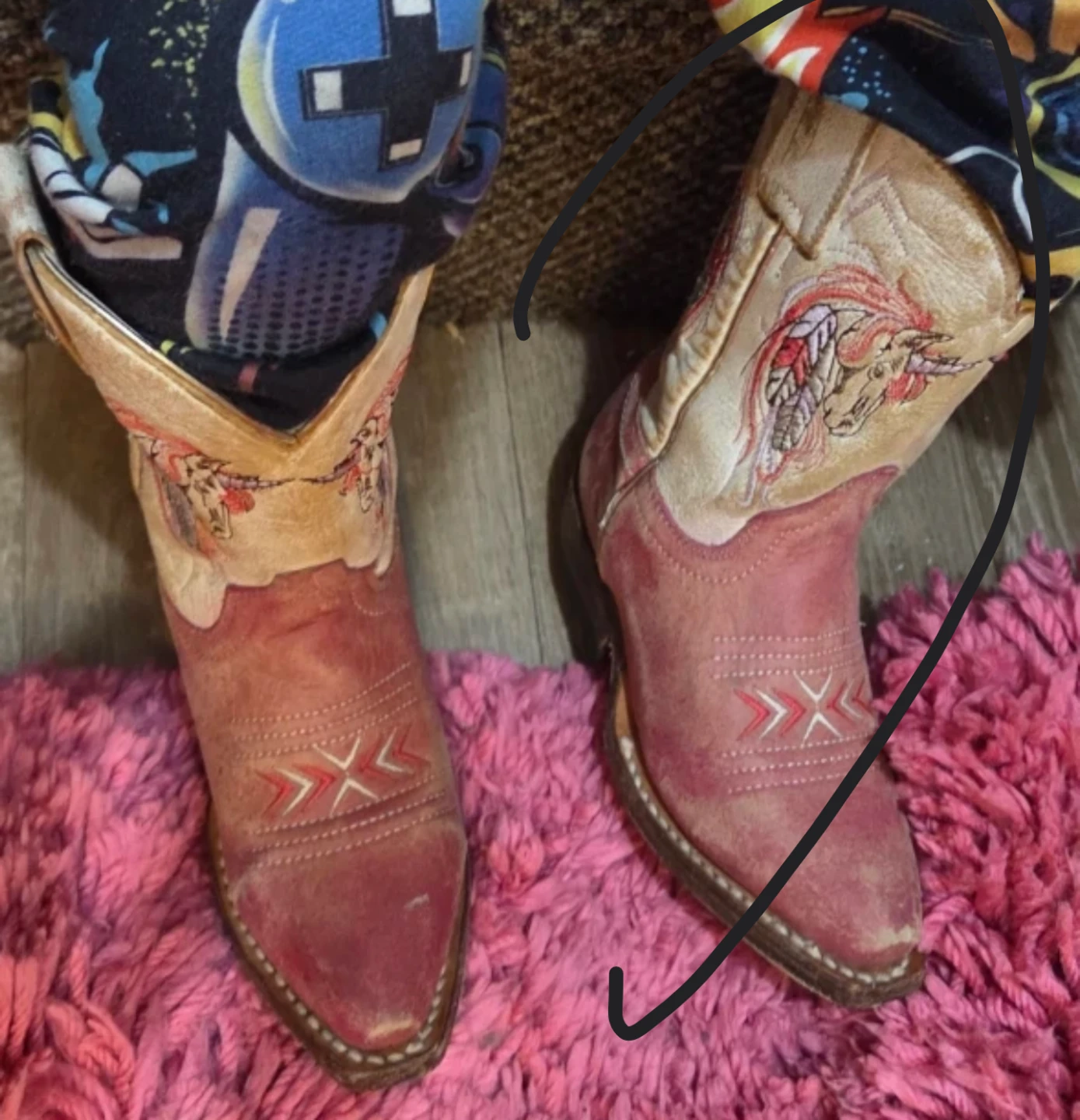 Kids' Unicorn Cowboy Boots Size Unknown