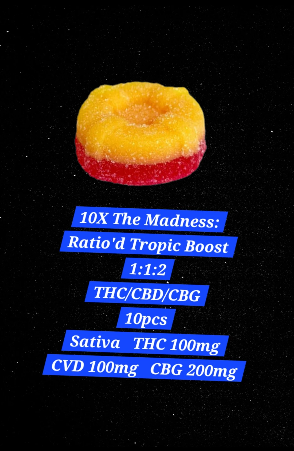 10X The Madness Ratio'd Tropic Boost Gummies