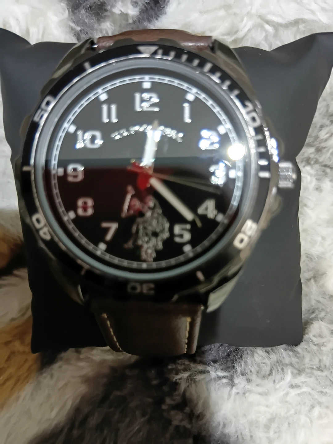 U.S. Polo Assn. Analog Watch - Brown Leather Strap