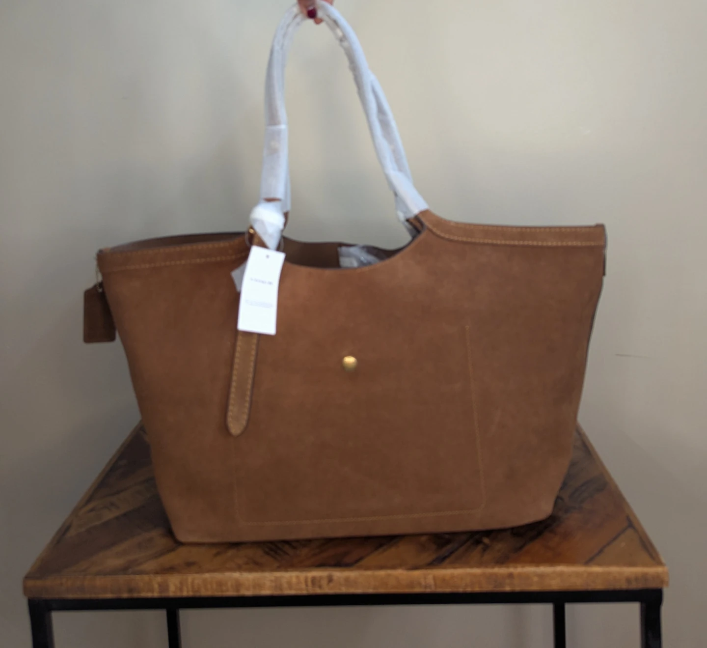 Coach Brown Suede Gramercy Tote - photo 2