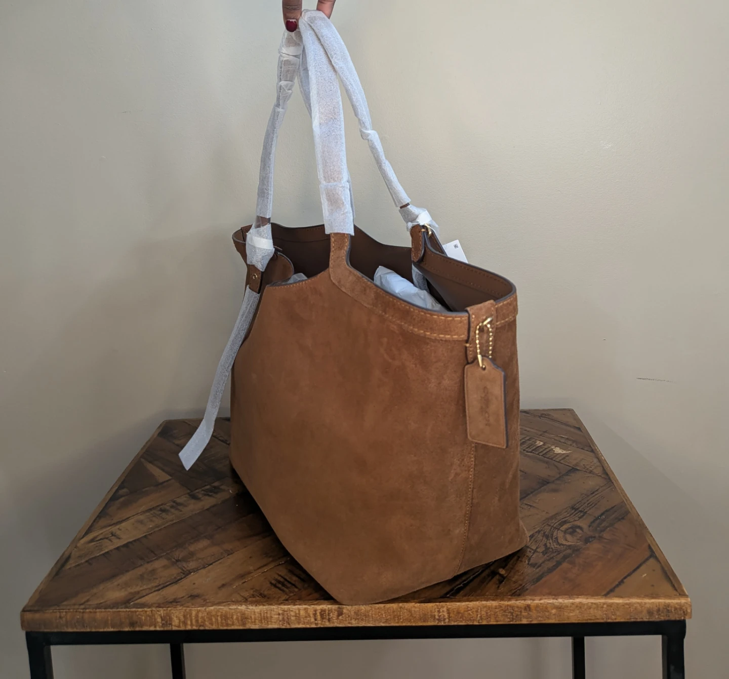 Coach Brown Suede Gramercy Tote - photo 3