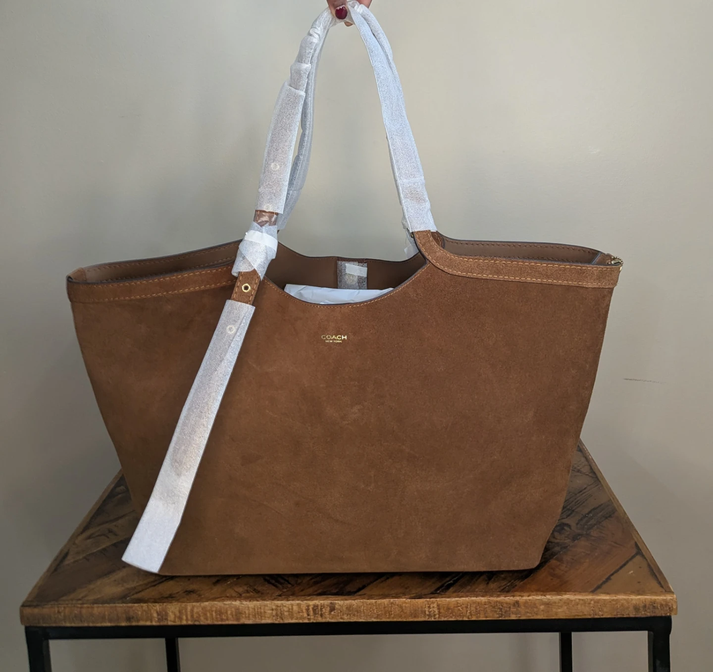 Coach Brown Suede Gramercy Tote - photo 4