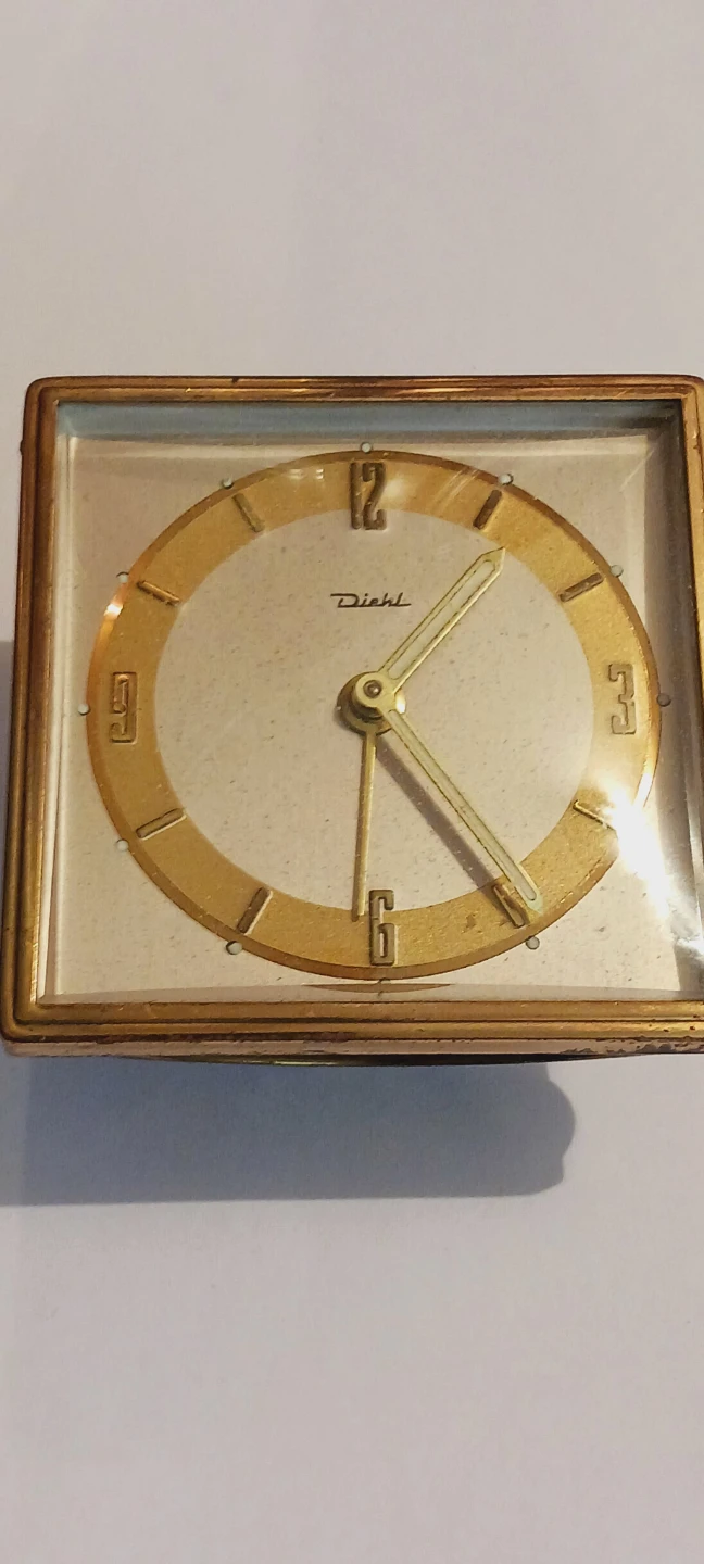 Diehl Wecker Art Deco German Alarm Desk Clock AS IS. - photo 3