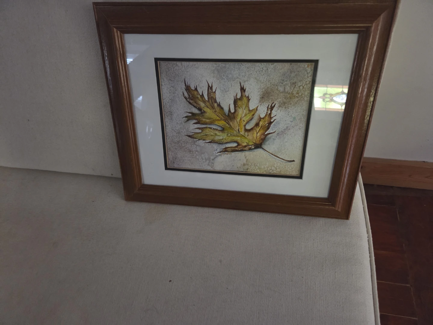 Framed Autumn Leaf Art