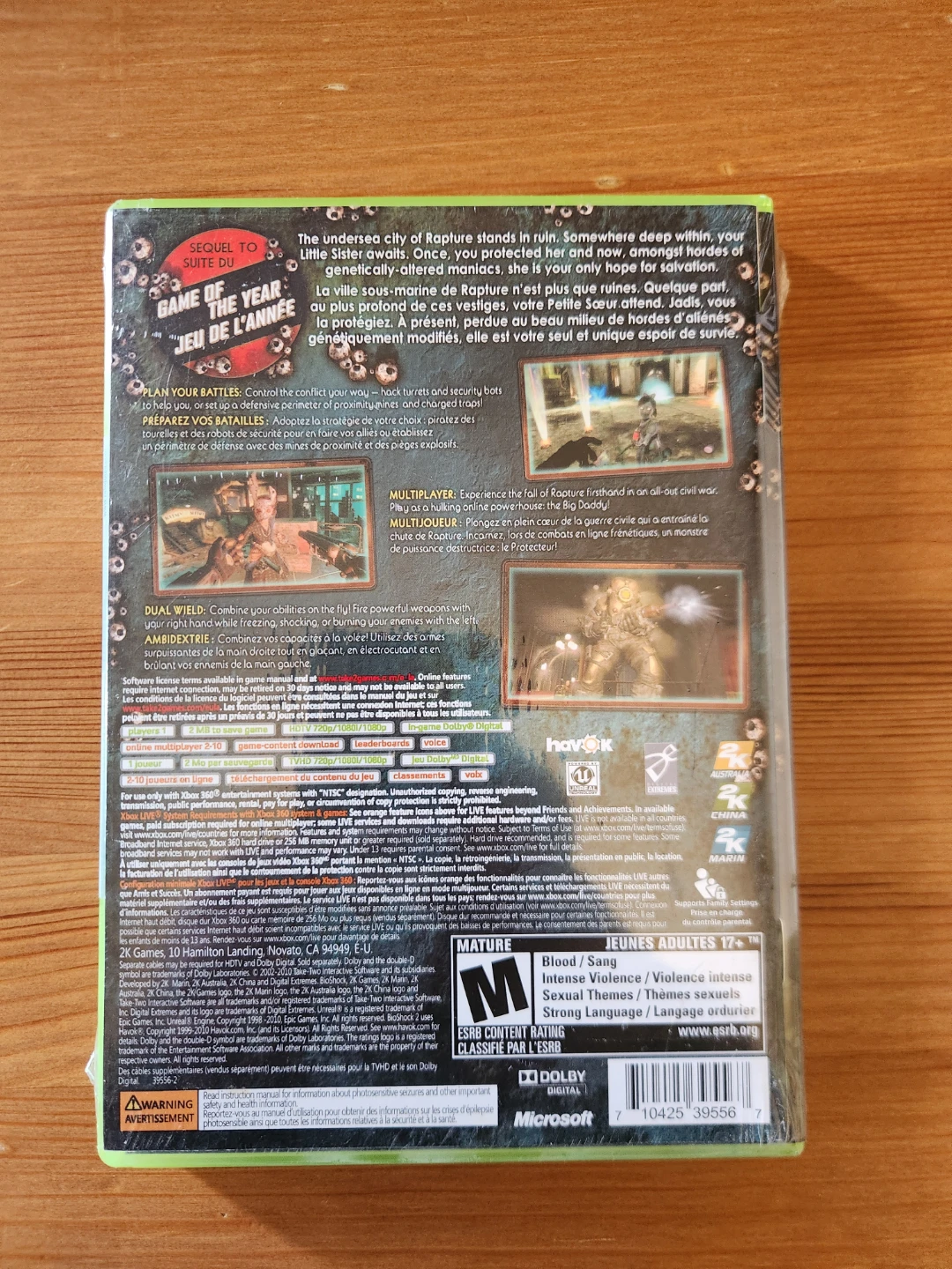 BioShock 2 Xbox 360 NHL2K7 Xbox 360 Both Sealed - photo 2