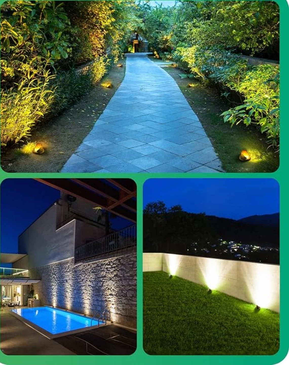 Set of 8 Black Outdoor Landscape Spotlights - 8W LED, 3000K - photo 5