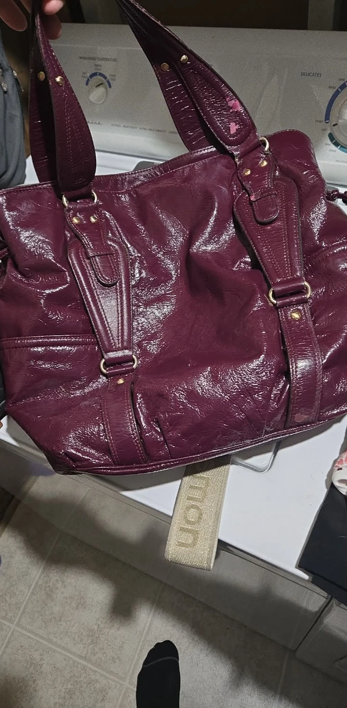 Michael Kors Plum Patent Leather Tote Bag