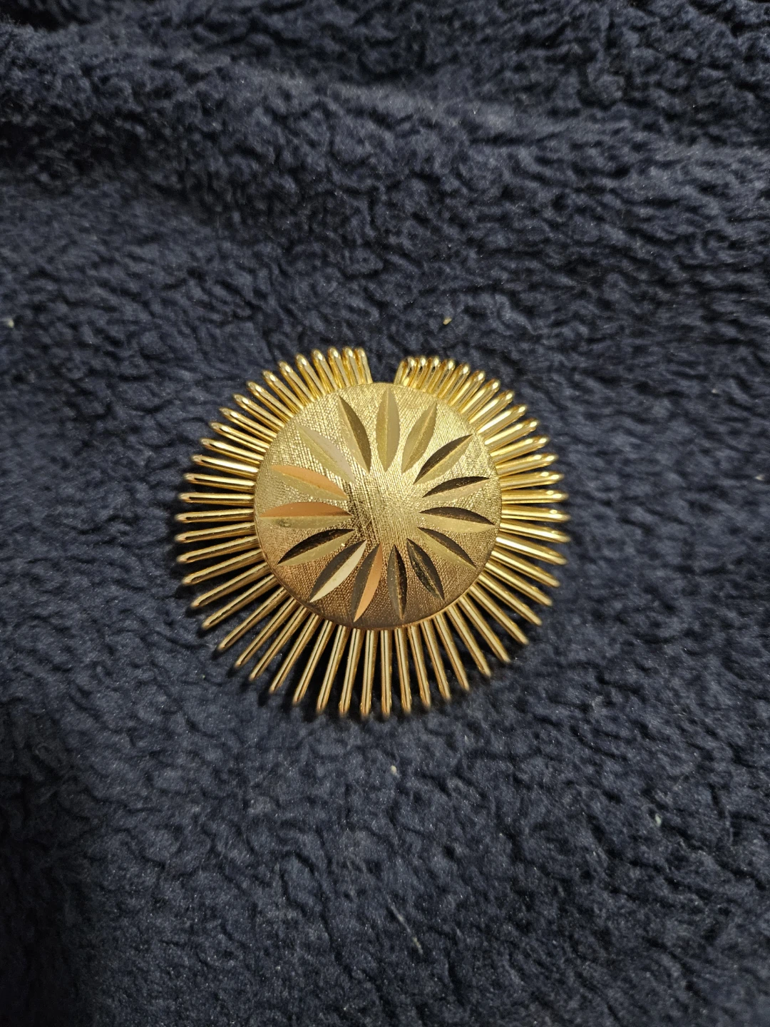 Western Germany Gold Tone scarf ring