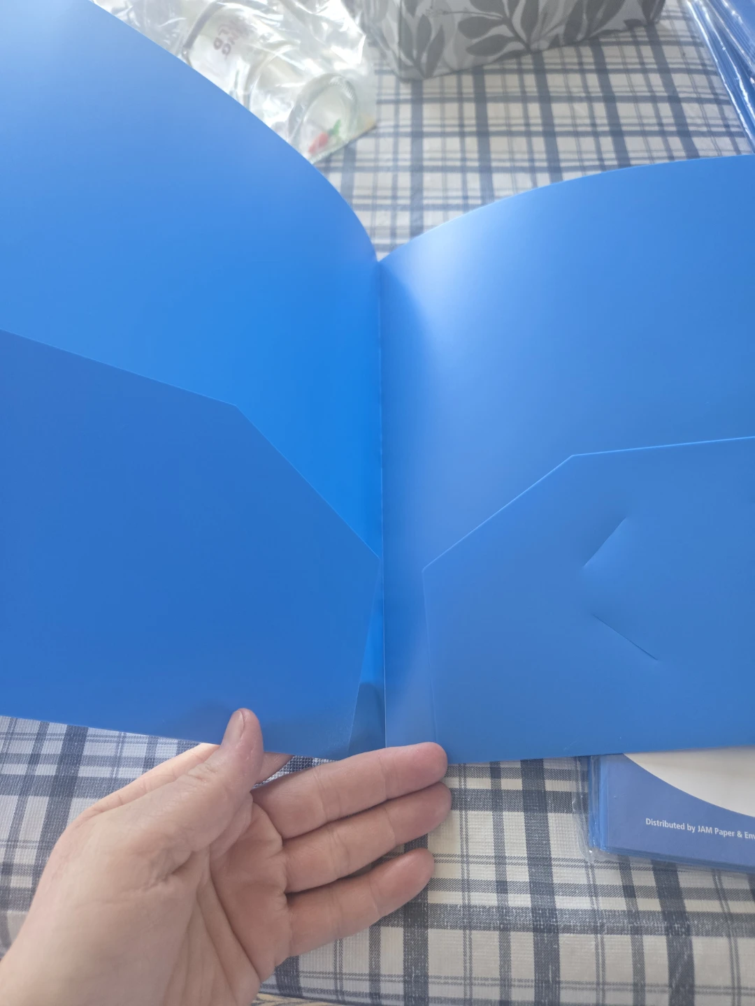JAM Paper Heavy Duty Two Pocket Folders - Blue - 6 Pack - photo 2
