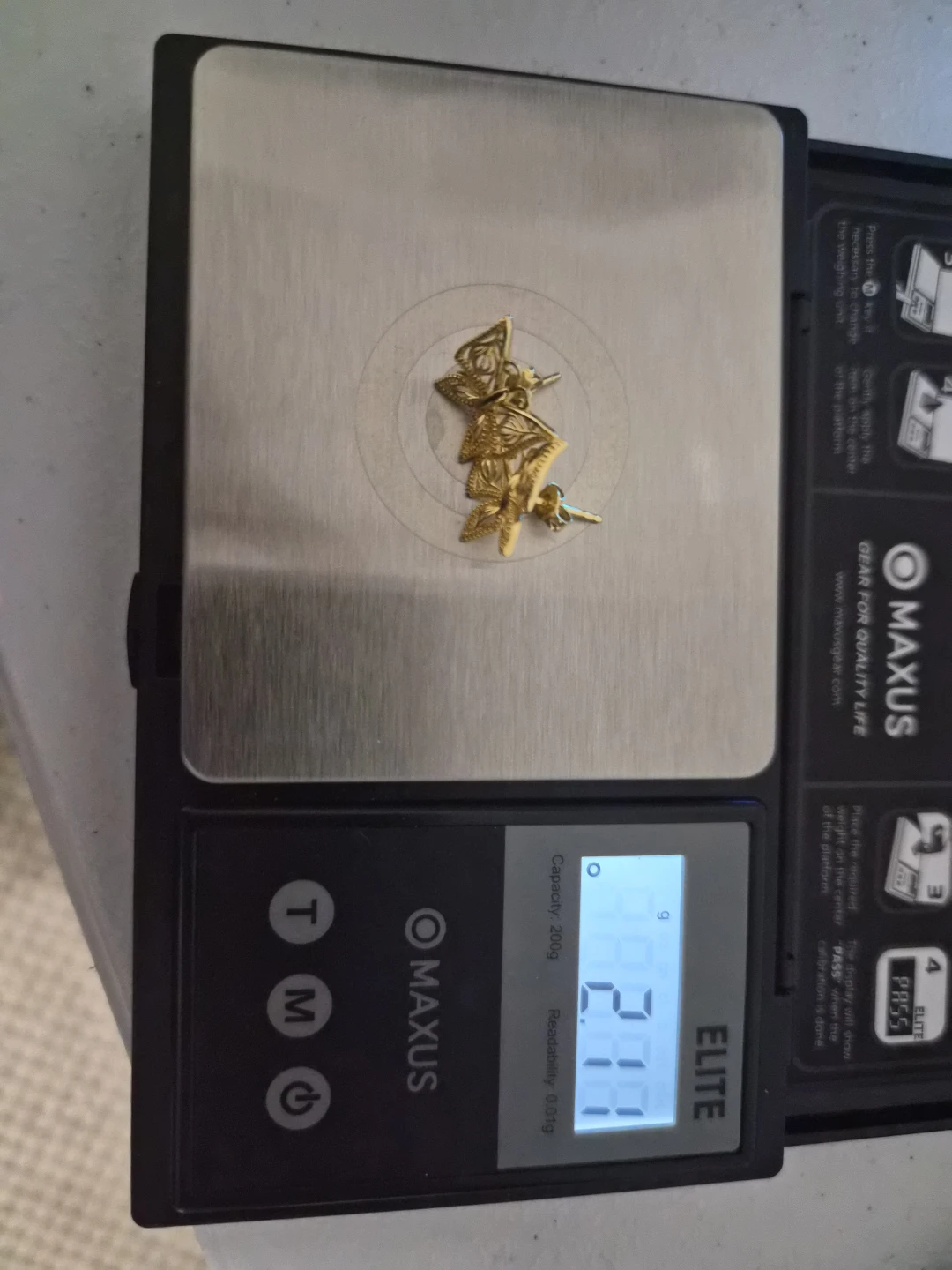 Real 18k Gold Butterfly Earrings