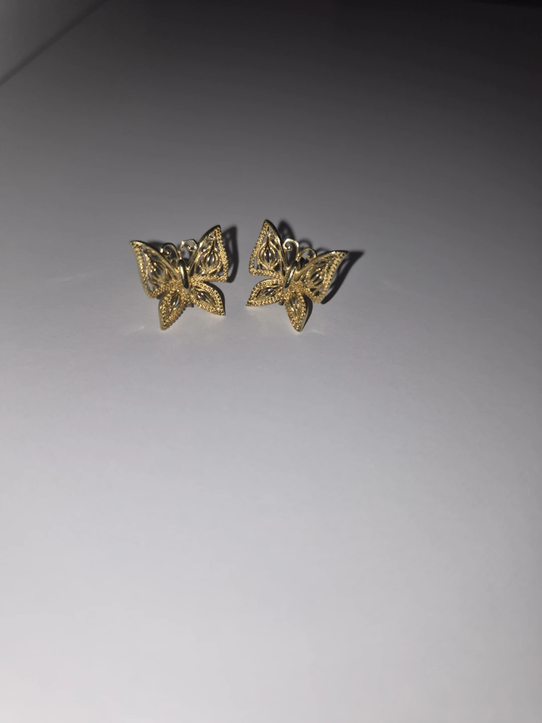 Real 18k Gold Butterfly Earrings - photo 2