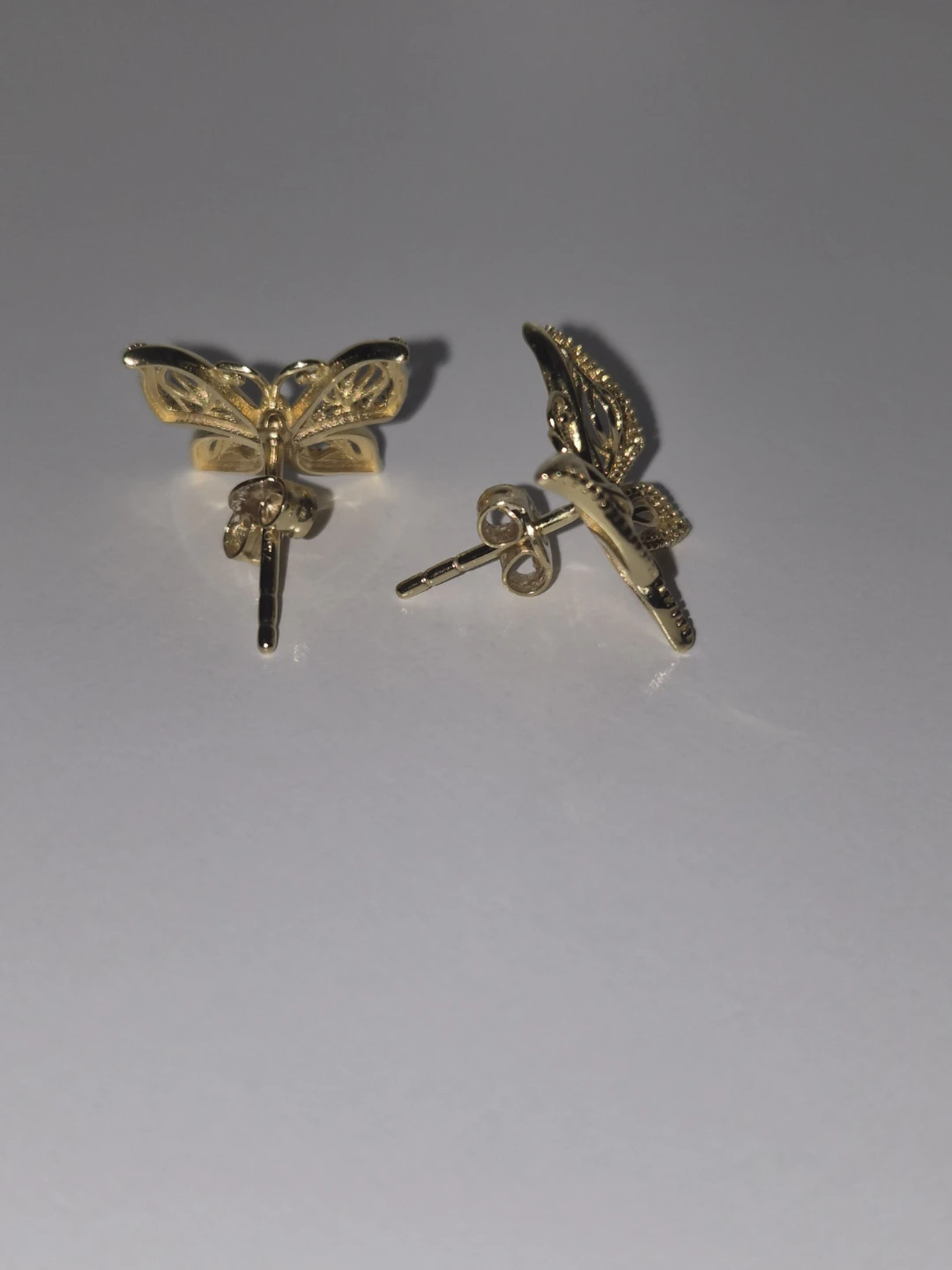 Real 18k Gold Butterfly Earrings - photo 4