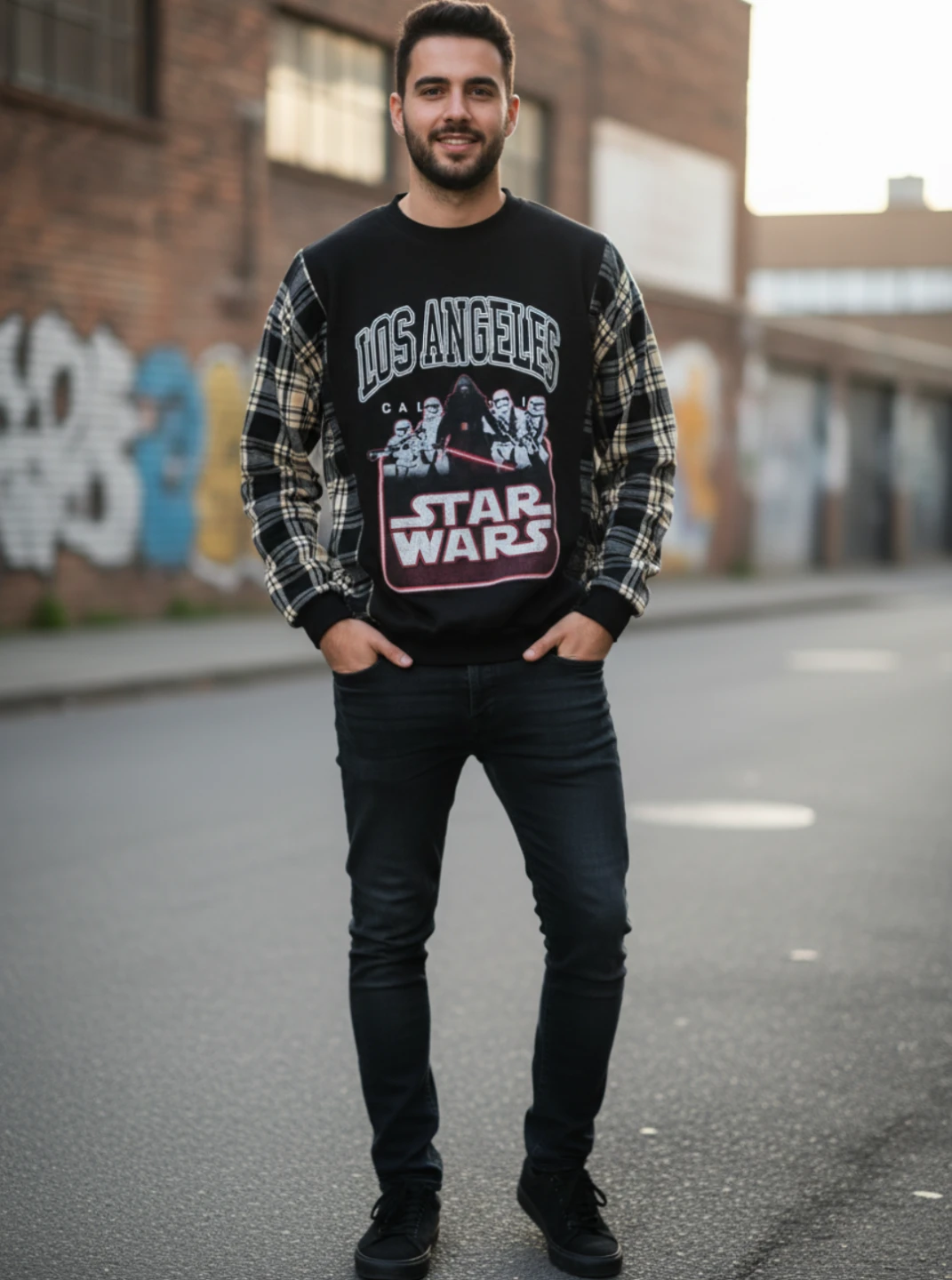 Star Wars Los Angeles Flannel Sleeve Sweatshirt