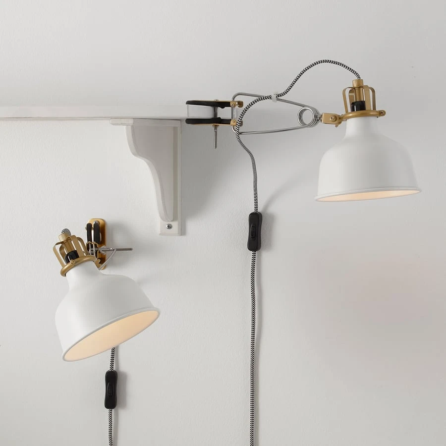 New! Ikea RANARP Wall/clamp spotlight lamp, off-white - photo 2