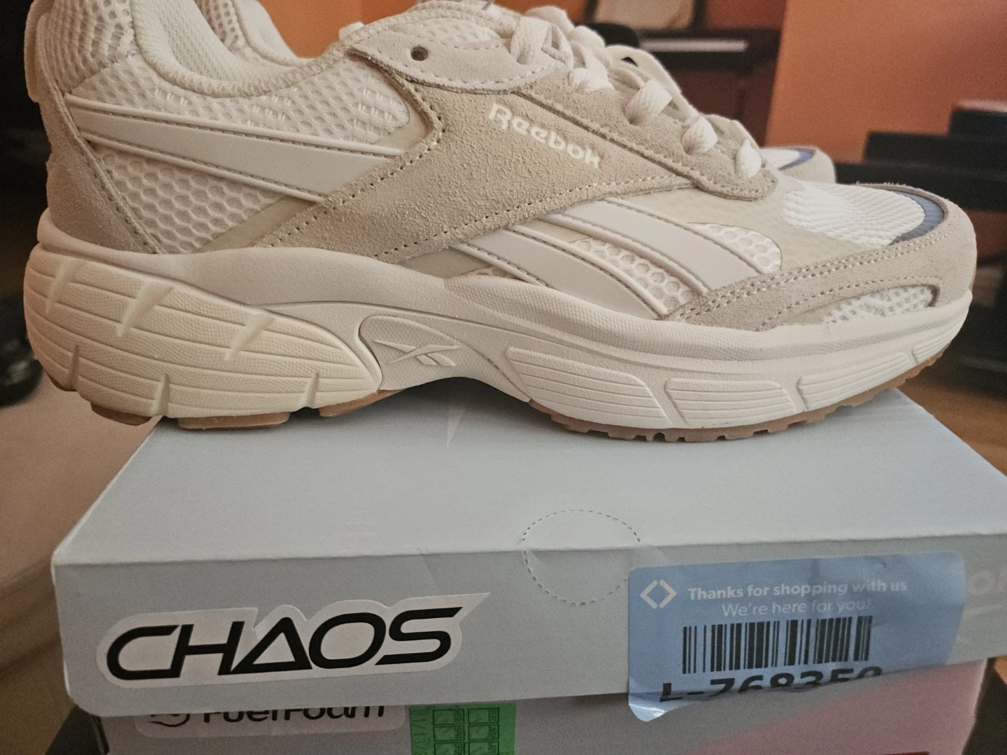 Reebok "Chaos" Running Shoes - Natural/Tan/Tan - photo 3