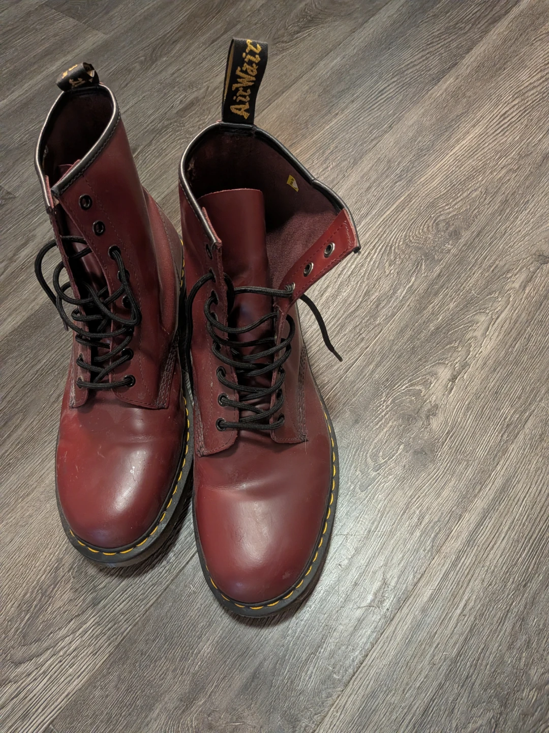 Dr. Martens 1460 Cherry Red Smooth Leather Boots UK 12