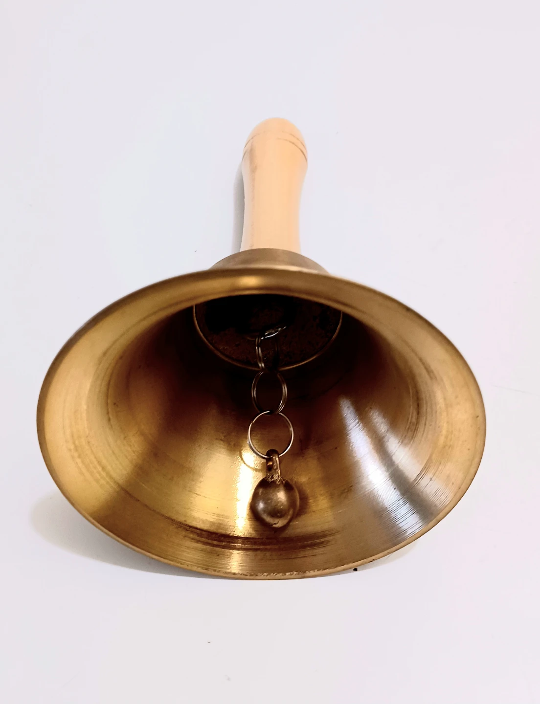 Large Polished Brass Bell - photo 2