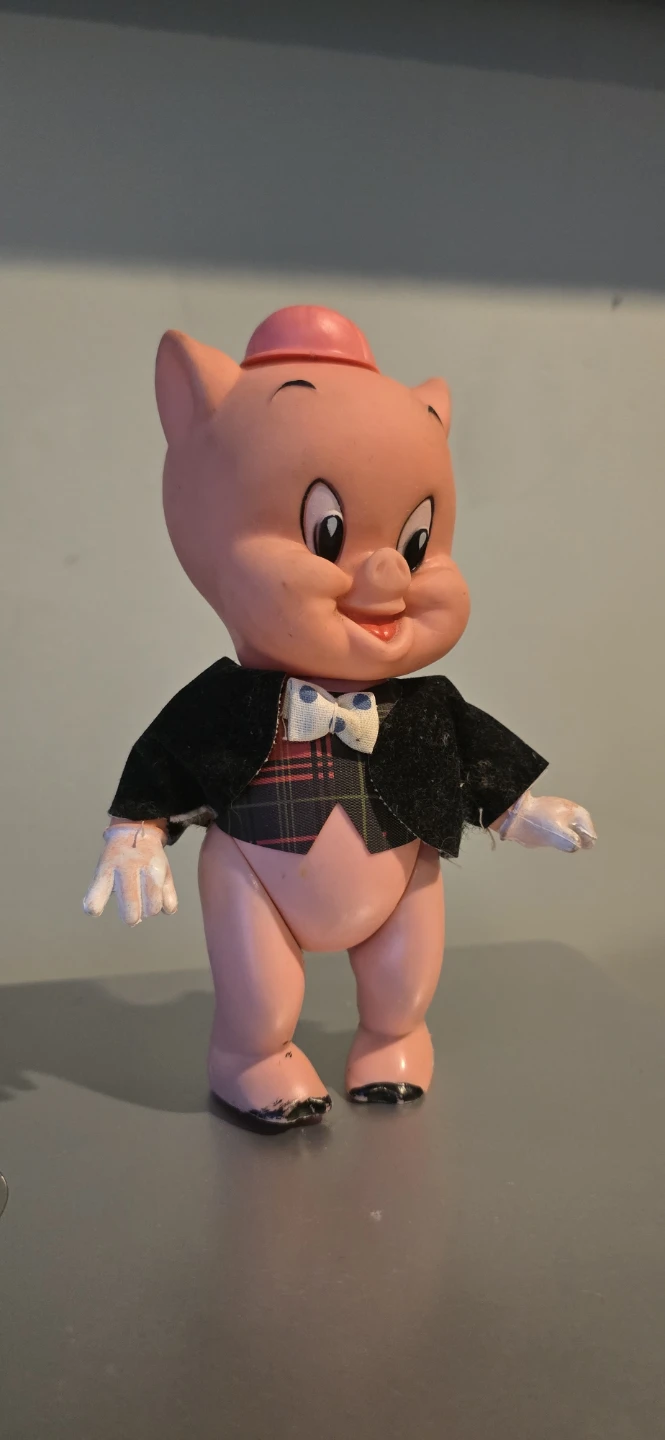 Vintage Porky Pig Doll with Toy Telephone - photo 2