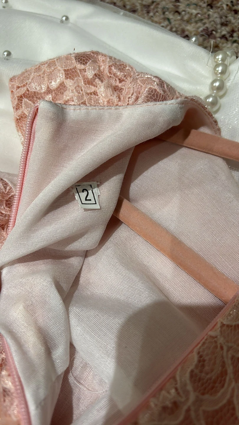 Girls Pink Lace Flower Dress Size 2 - photo 3