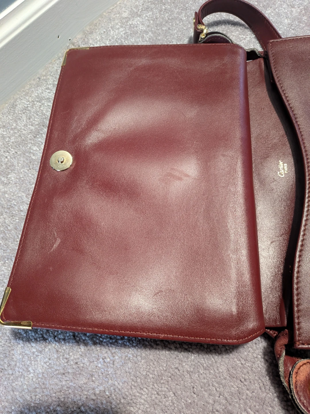 Cartier Burgundy Leather Shoulder Bag - photo 4