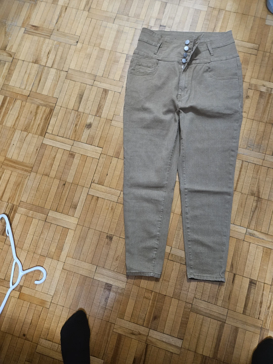 Women's High-Waisted Button Fly Pants - photo 2