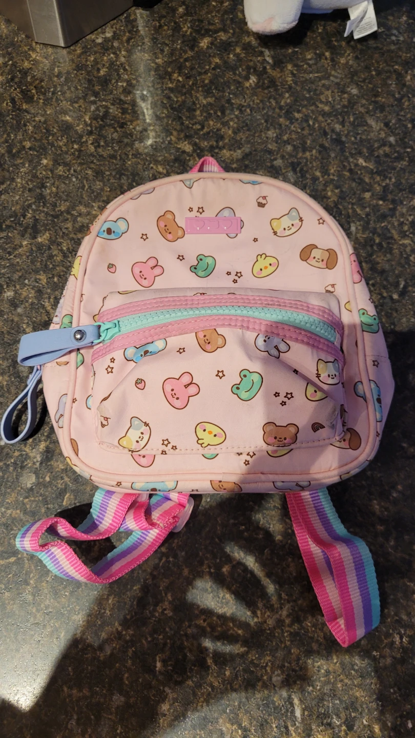 Pink Kawaii Character Mini Backpack