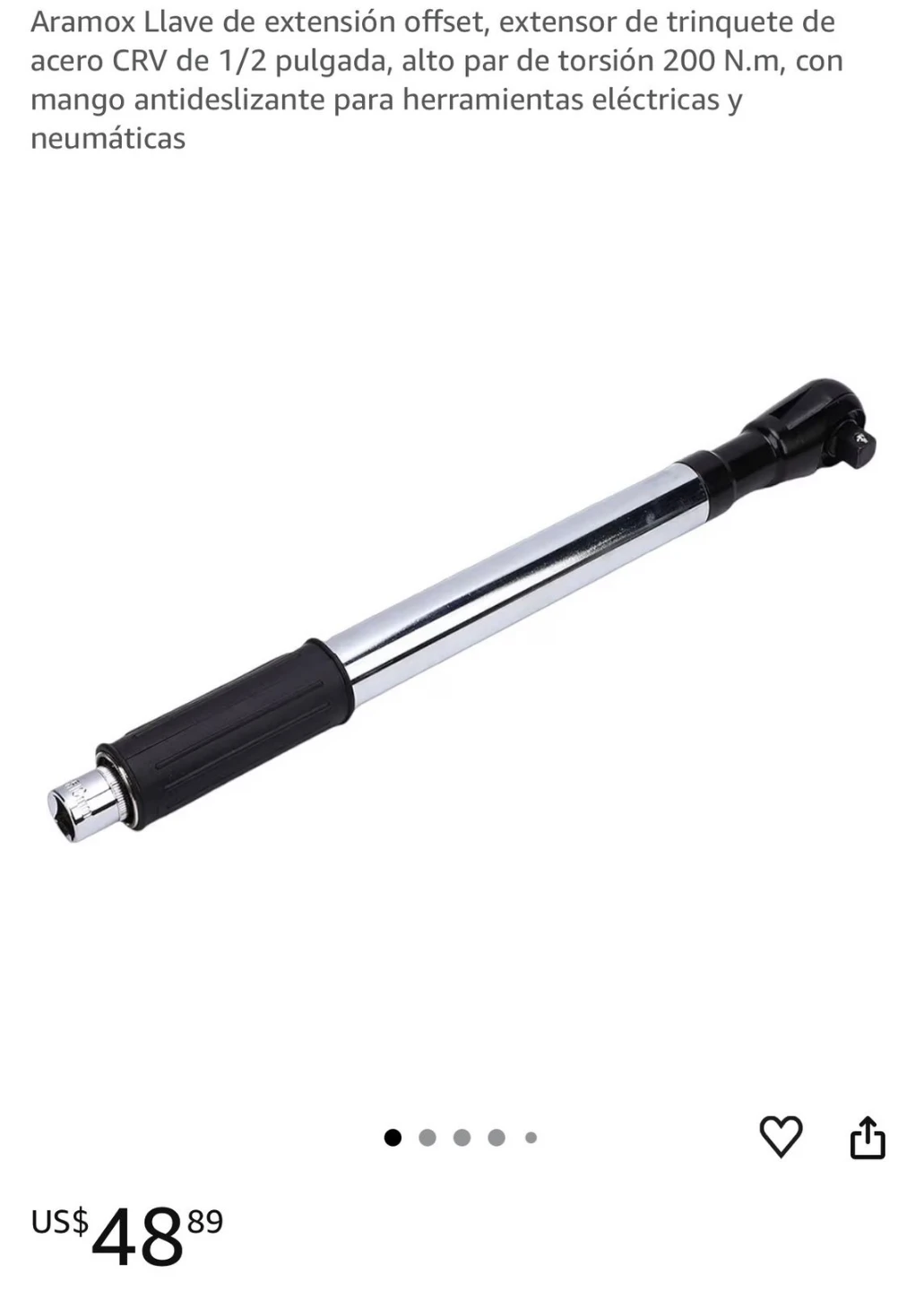 Aramox 1/2 inch Drive Offset Extension Ratchet Wrench