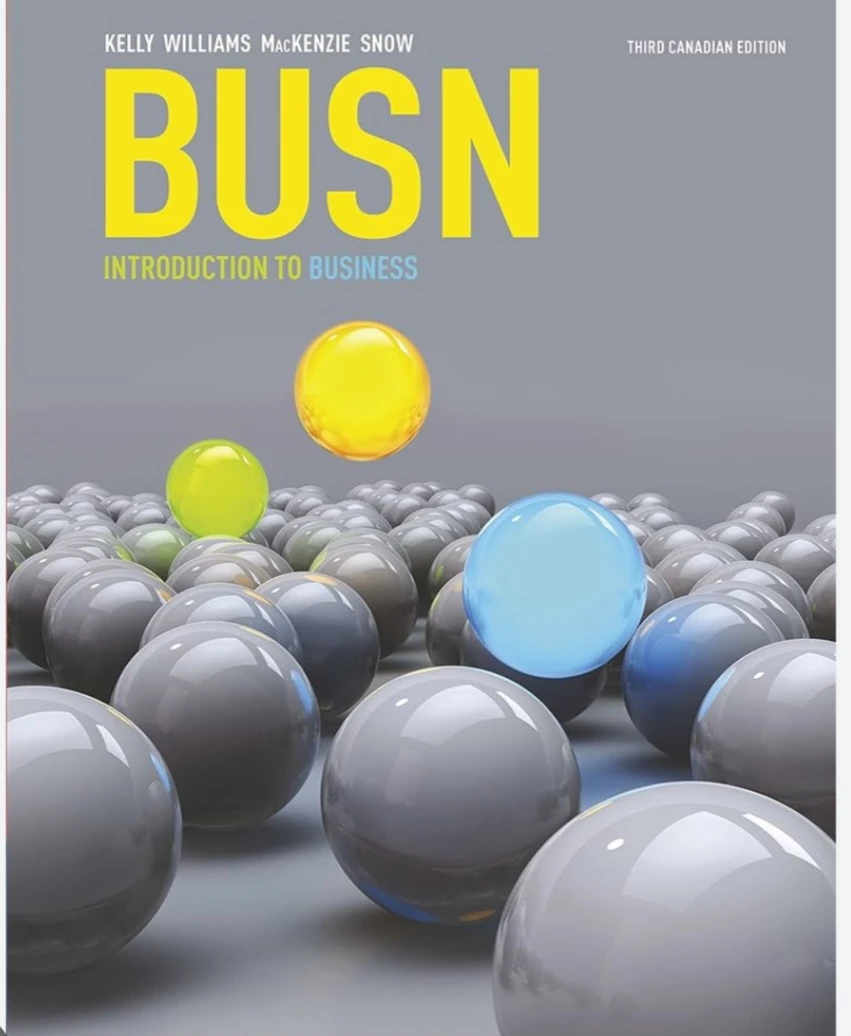 BUSN Introduction to Business, Third Canadian Edition
