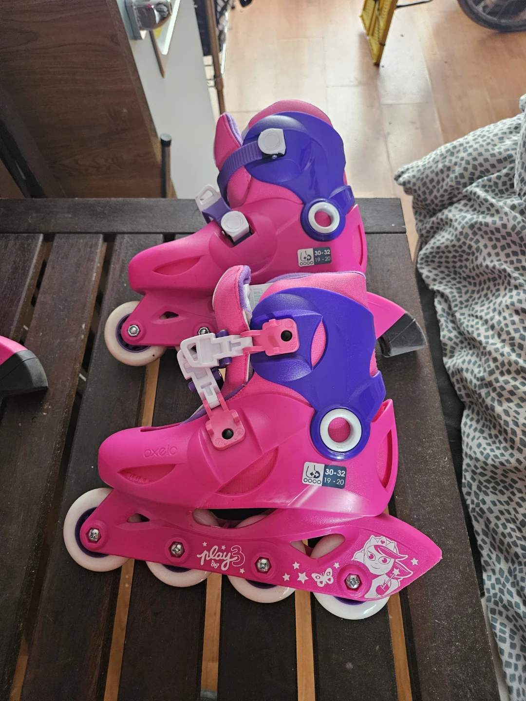 Oxelo Play3 Inline Skates - Pink/Purple - Size 30-32