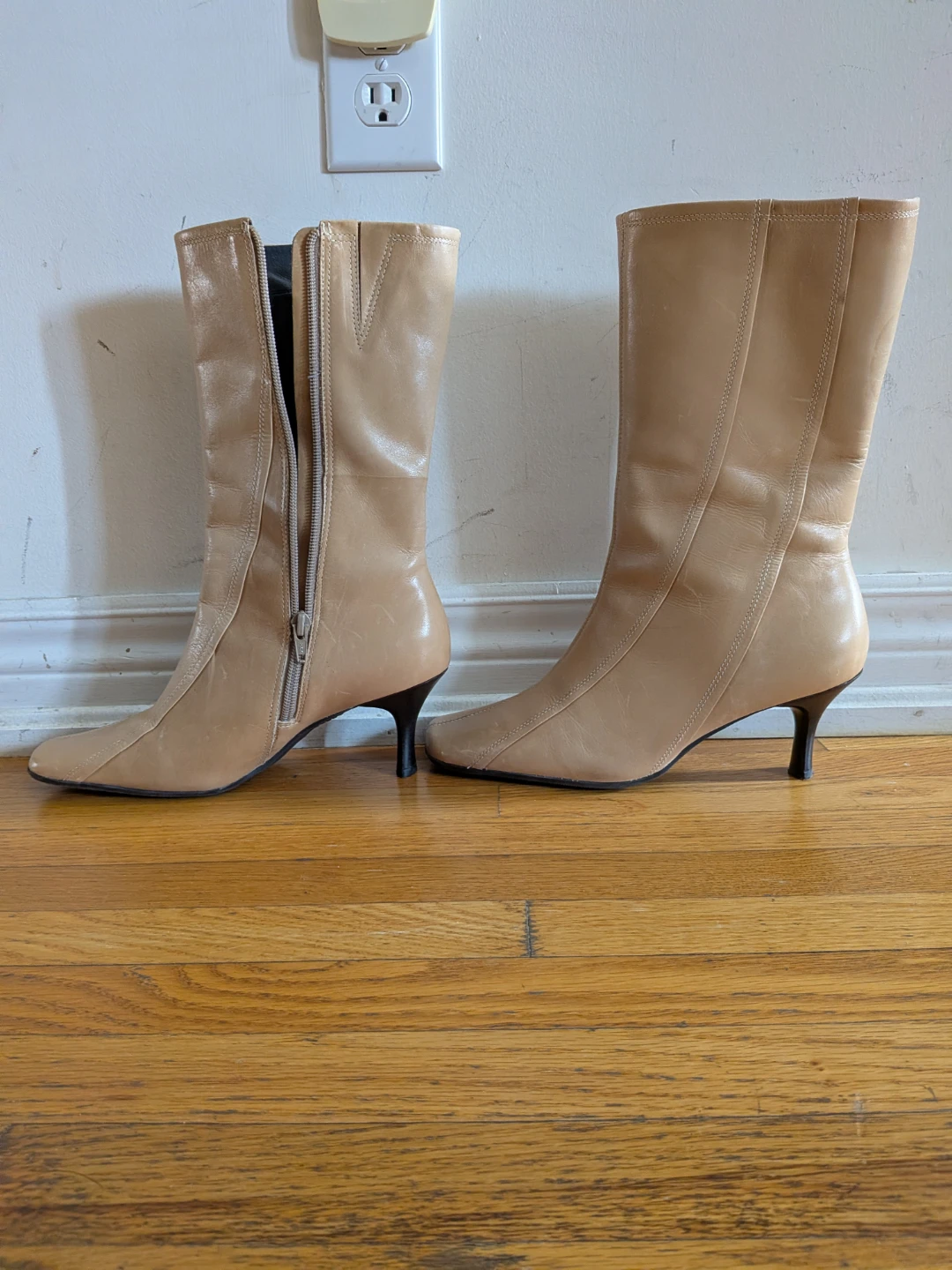 Hush Puppies Women's Tan Leather Boots Size 7.5
