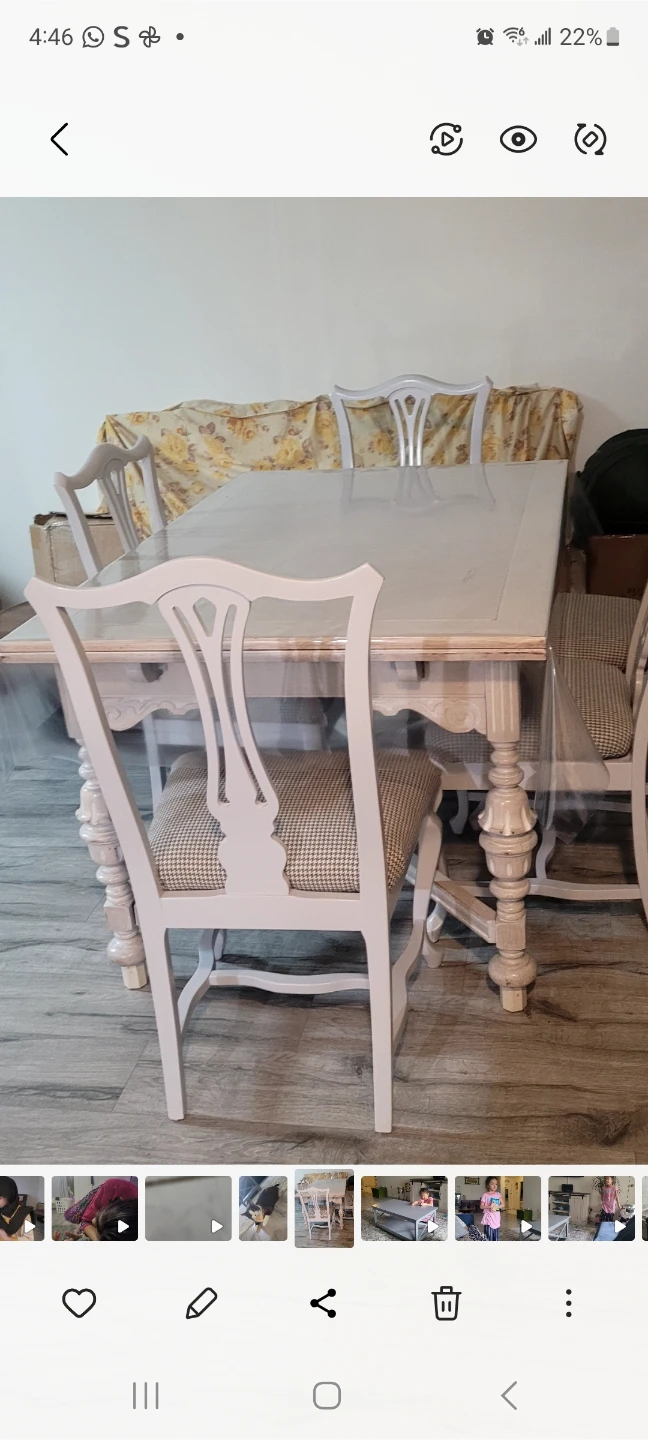 White Dining Table and Chairs Set