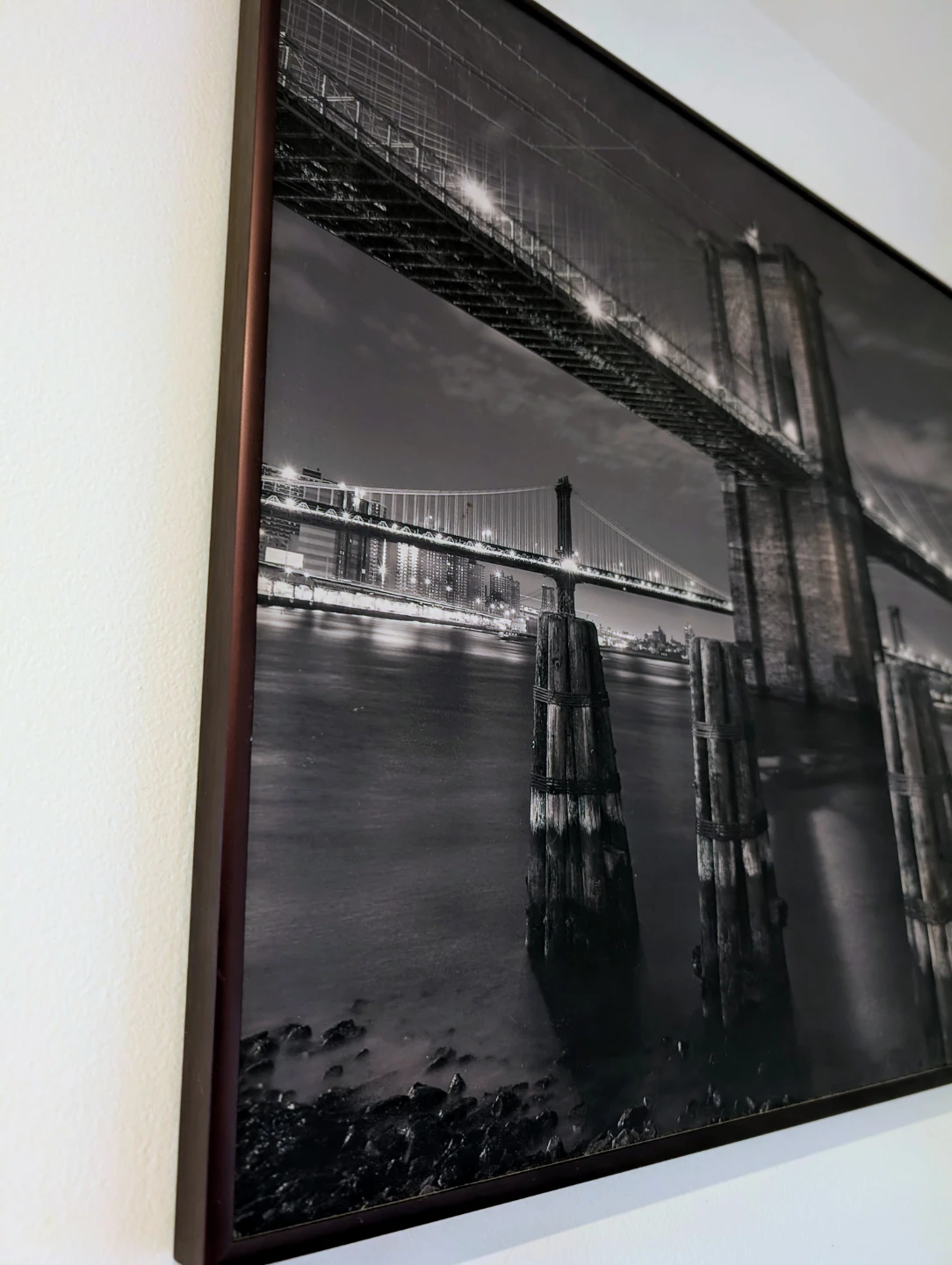 Framed NY Brooklyn Bridge Print Artwork - photo 2
