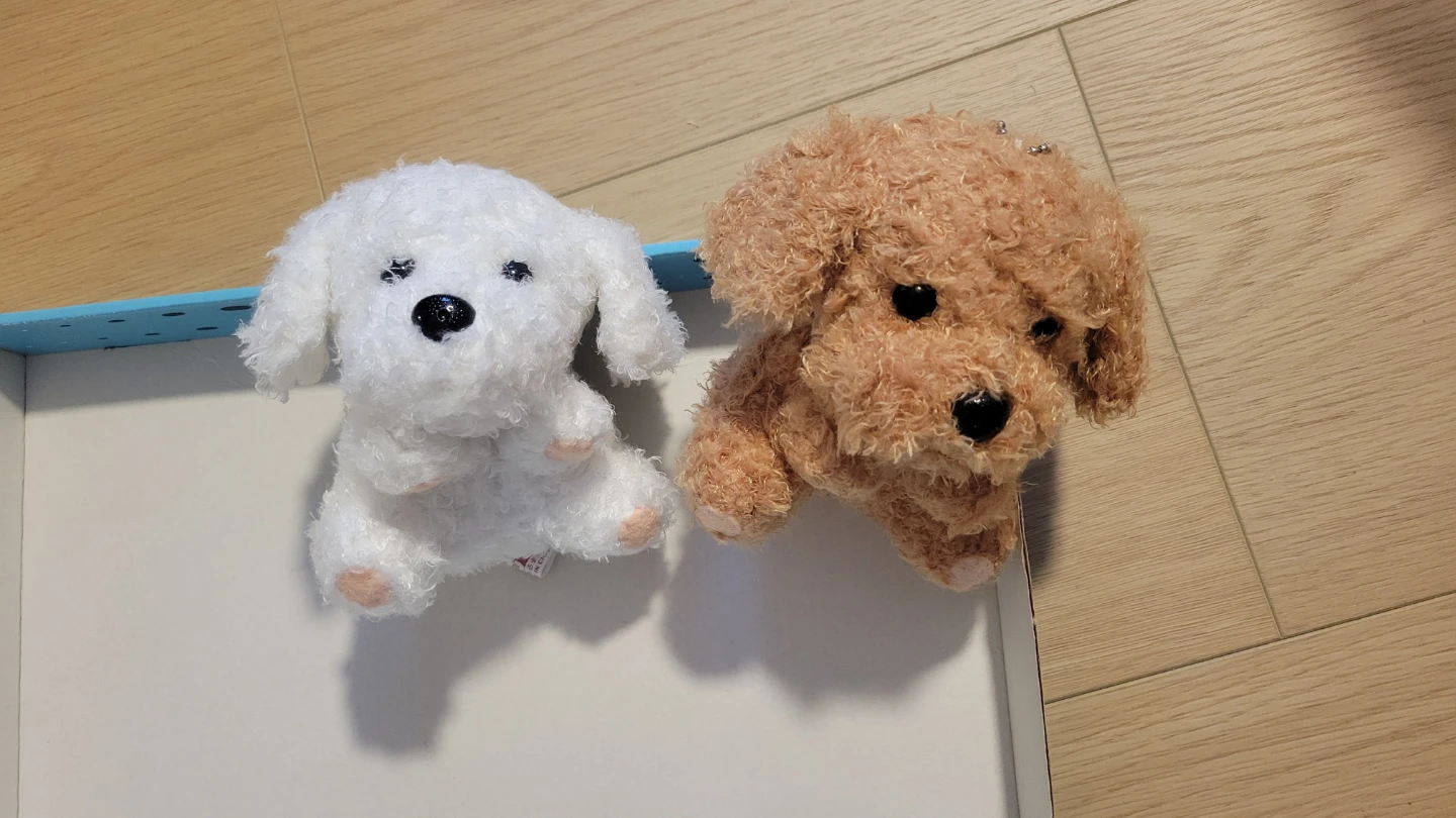 Plush Dog Toys - White and Brown - photo 3