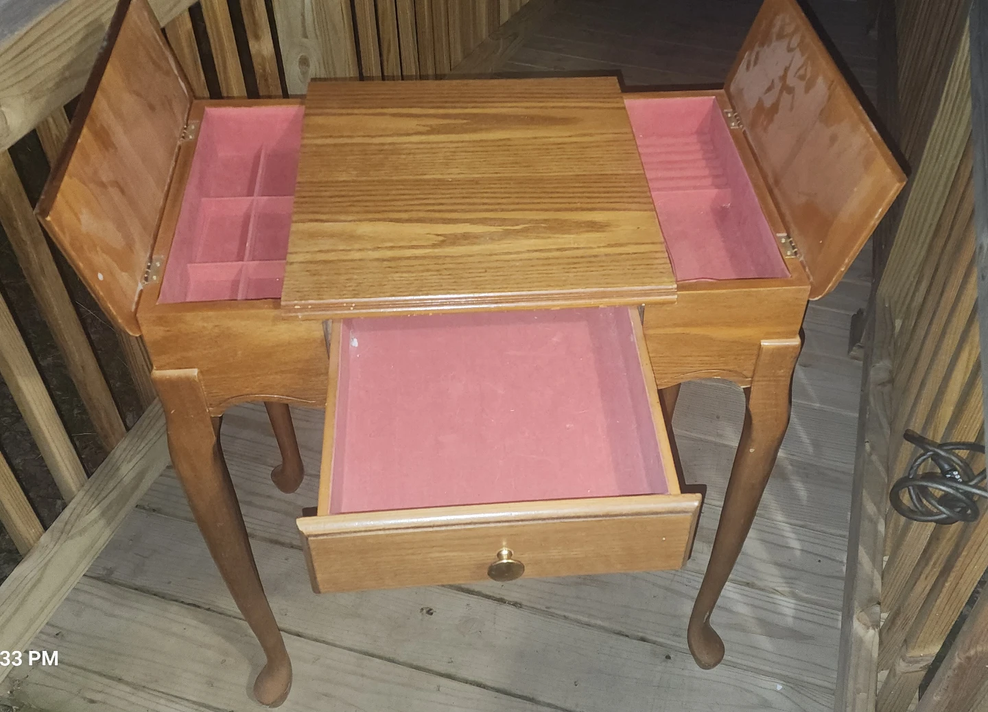 Vintage Wooden Jewelry Box Table - photo 4