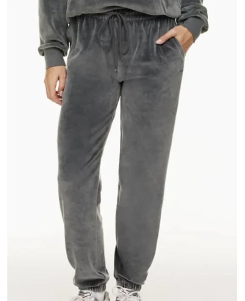 TNA Grey Velour Hoodie and Pants - photo 2