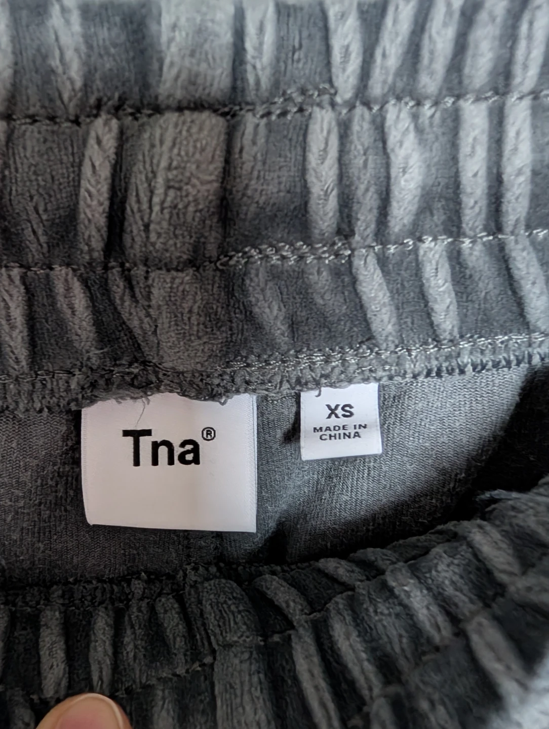 TNA Grey Velour Hoodie and Pants - photo 4