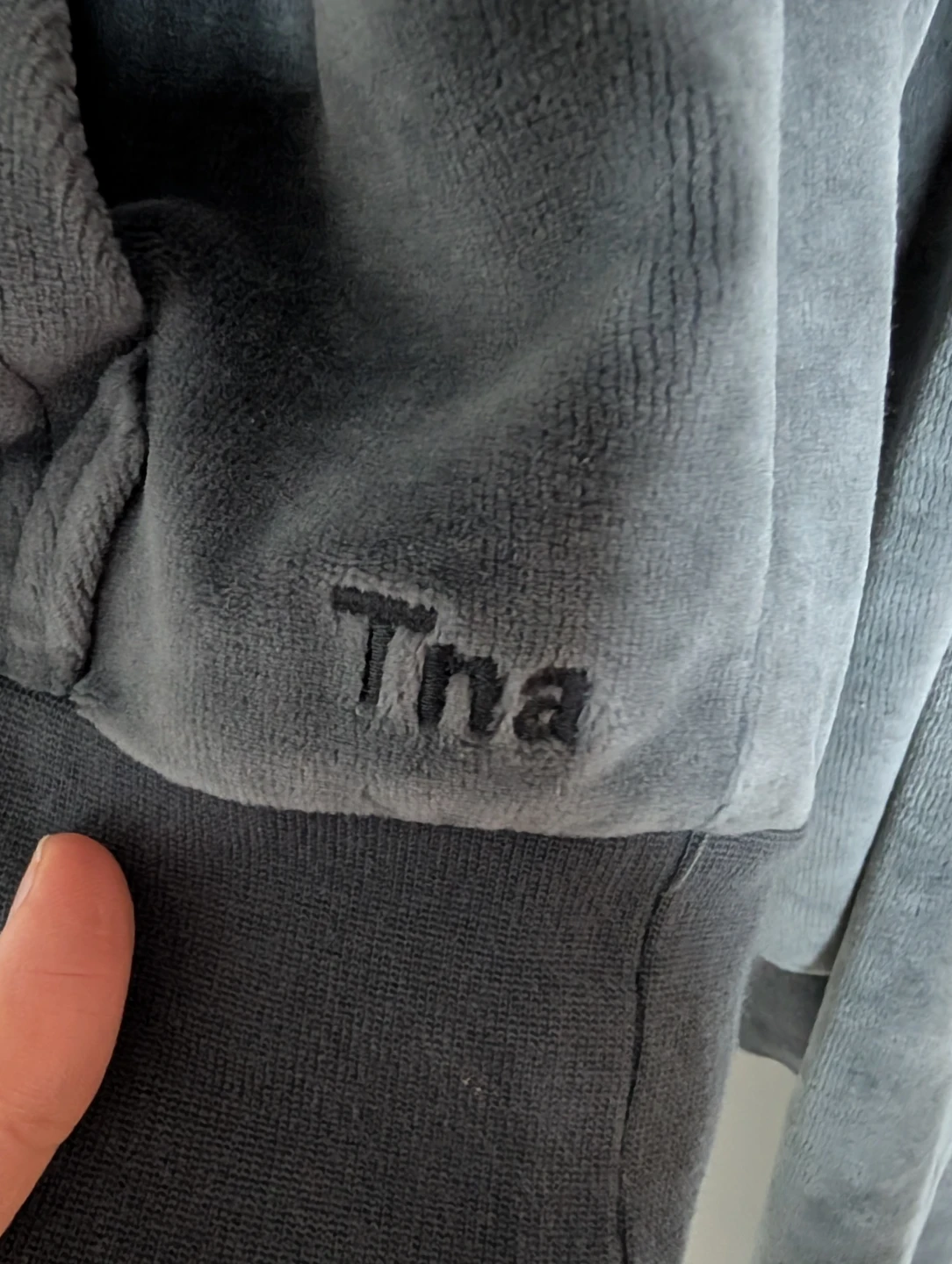 TNA Grey Velour Hoodie and Pants - photo 5