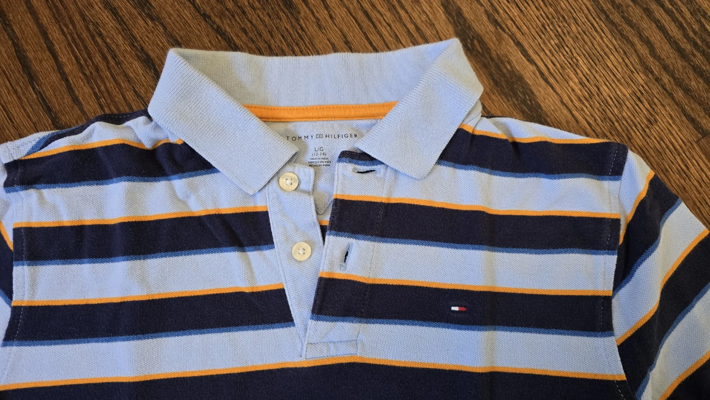 2 Tommy Hilfiger Long Sleeve Polo Shirts - Size L/12Y - photo 3