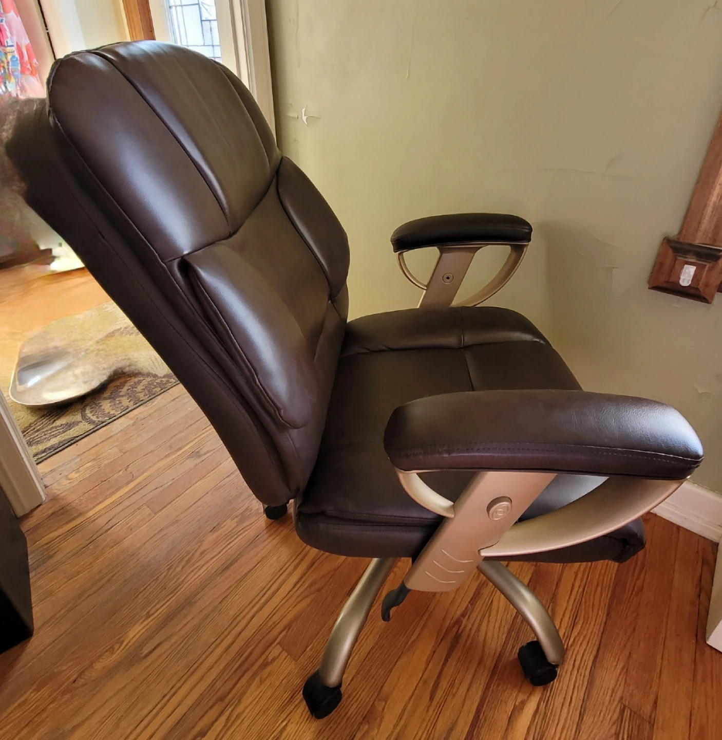 Uline Big and Tall Leather Office Chair - Dark Brown - photo 2