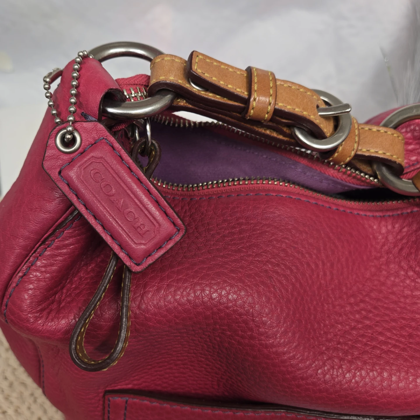 Coach Pink Leather Shoulder Bag - photo 2