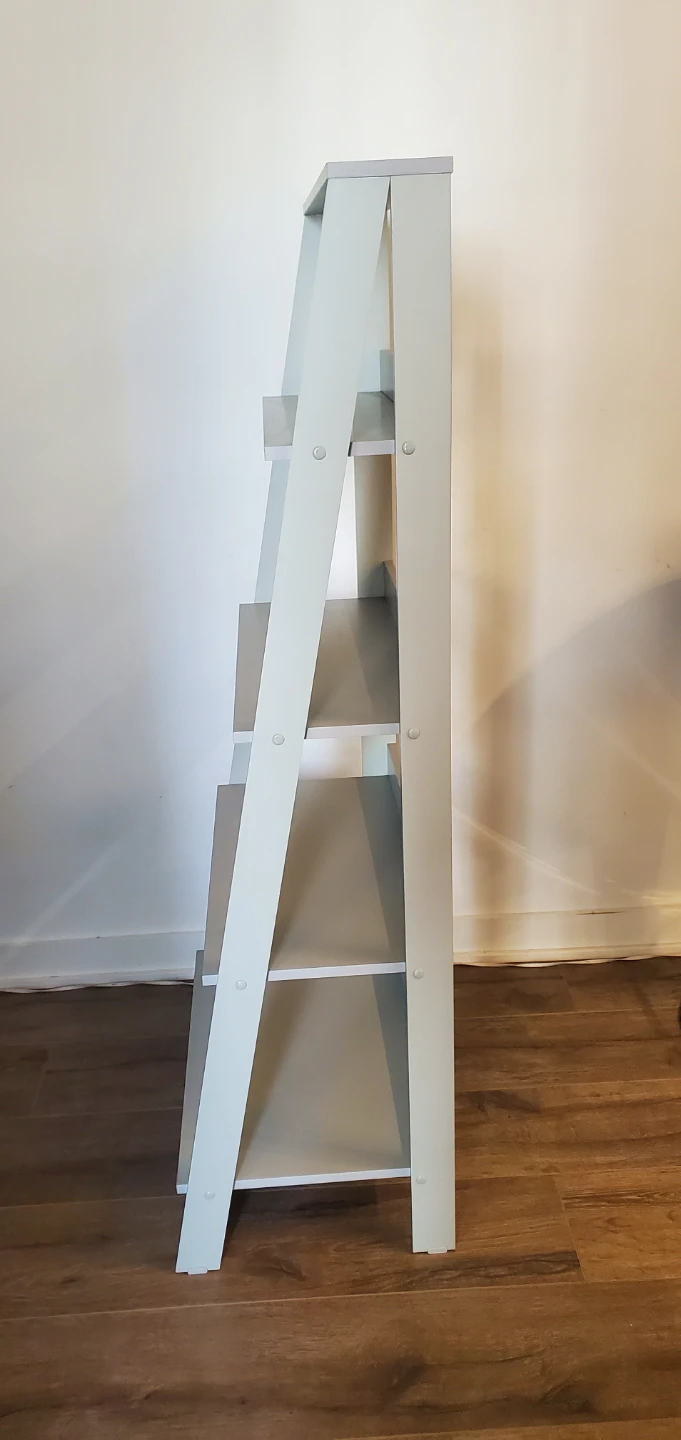Solid wood grey shelving unit - photo 2