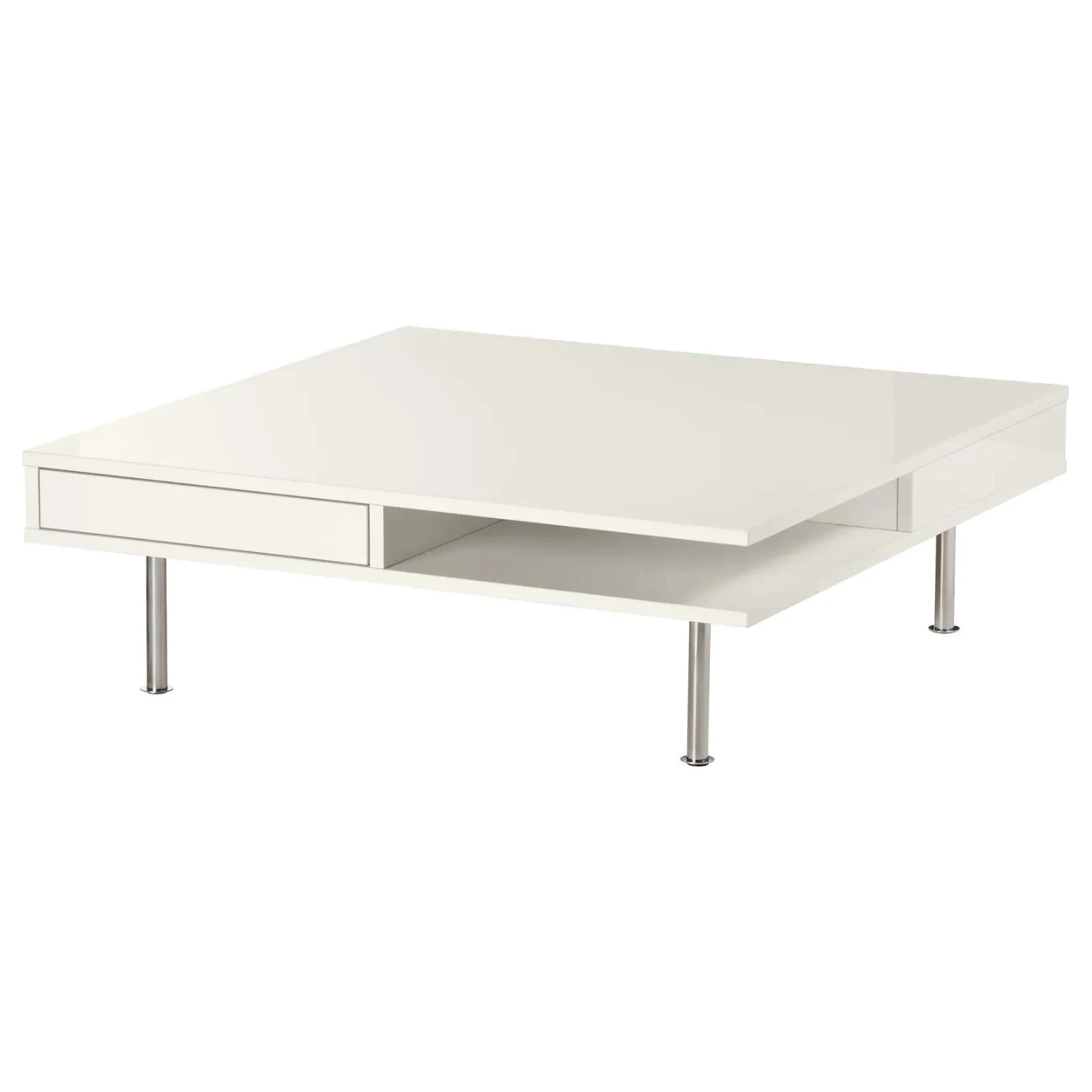 assembled IKEA TOFTERYD Coffee table, high-gloss white 95x95 cm