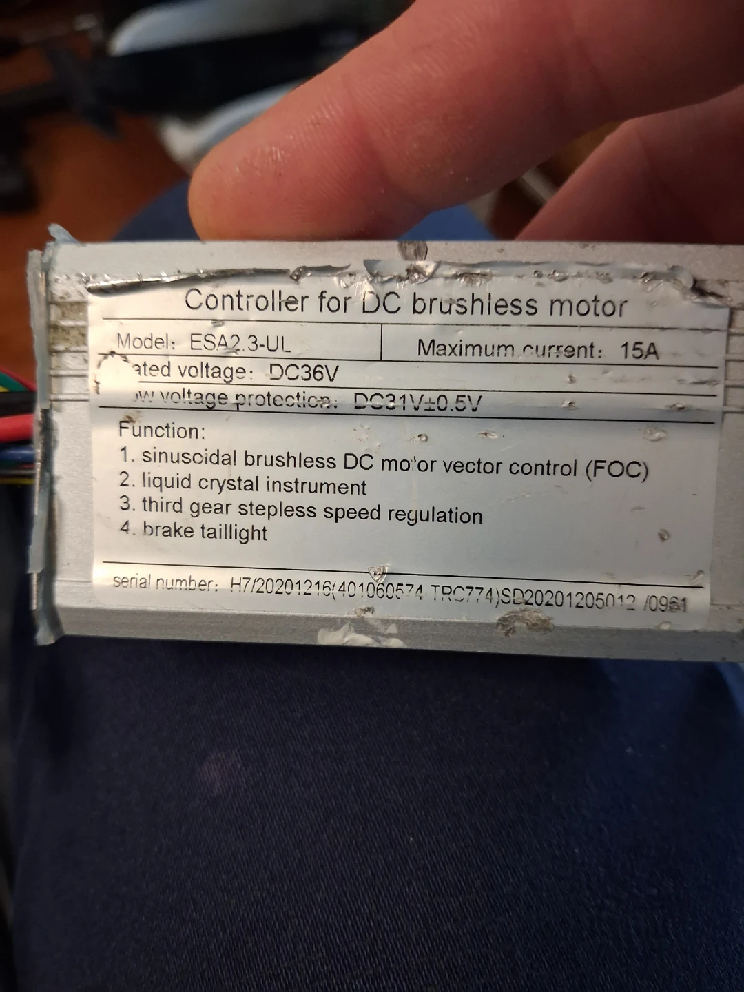 Controller for DC brushless motor ESA2 3-UL 15A - photo 2