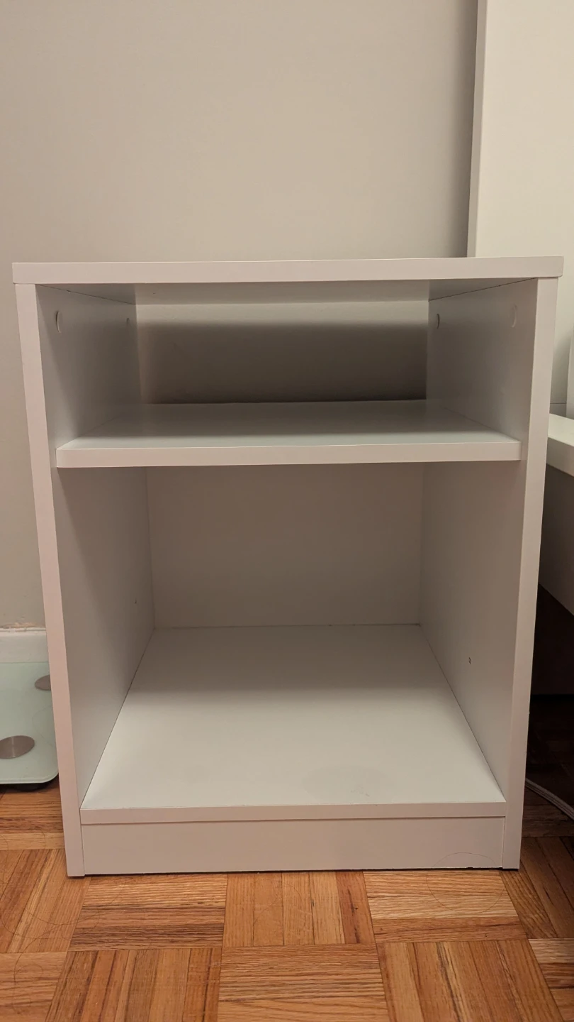 White Two-Shelf Side Table