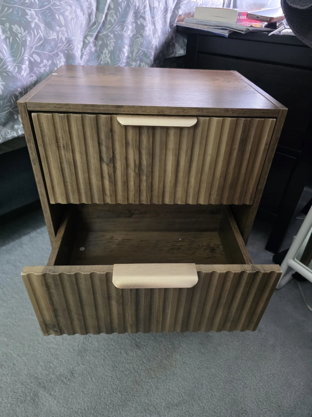 Wooden 2-Drawer Nightstand - photo 2