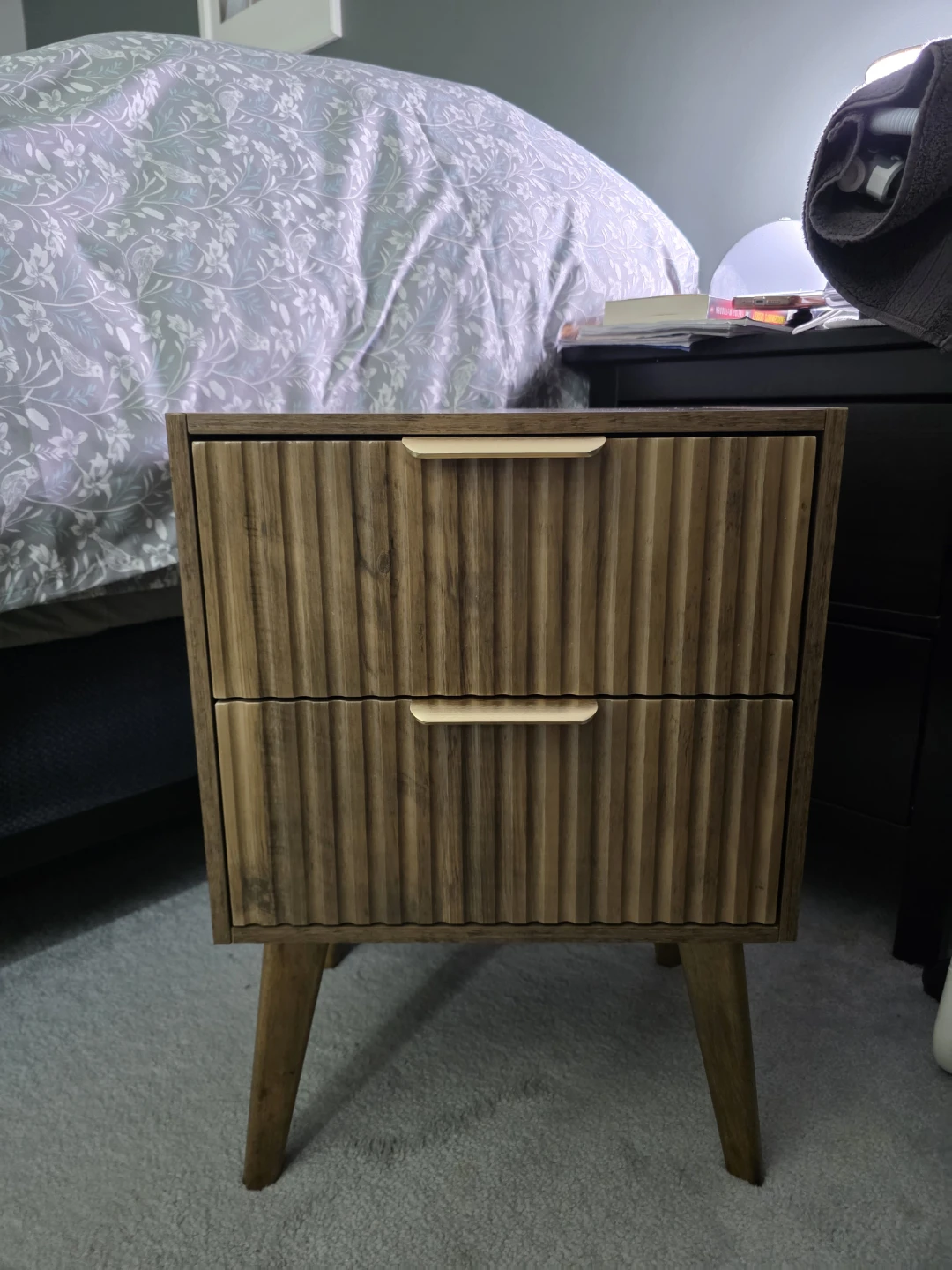 Wooden 2-Drawer Nightstand - photo 3