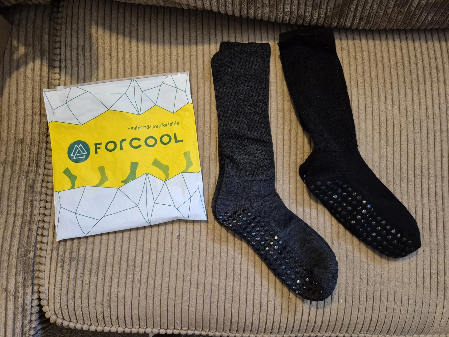 Forcool Merino Wool Diabetic Crew Socks - L
